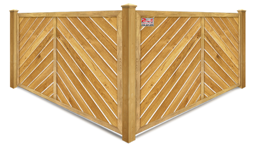 Herringbone Style Wood Fence - South Jersey Shore