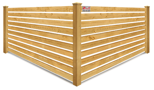 Horizontal Style Wood Semi-Privacy Fence - South Jersey Shore