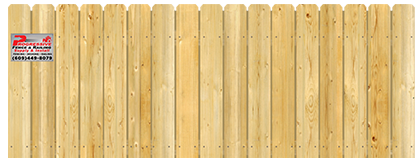 Straight Dog Ear Top - Wood Fence Option