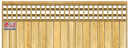Lattice Top - Wood Fence Option