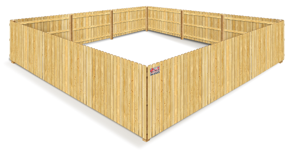 example of a wood fence in South Jersey Shore