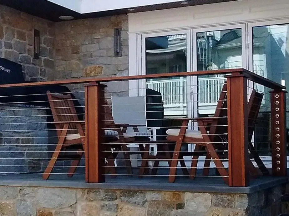 Magogany railings in Surf City, New Jersey
