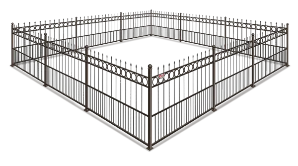 Example of an Ornamental steel  fence in South Jersey Shore