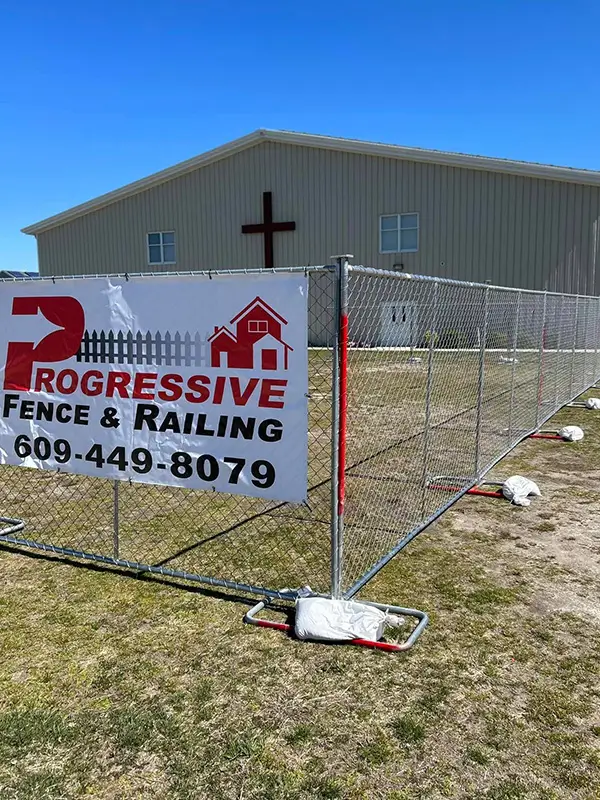 Isolated Temporary Fence Panels - South Jersey Shore