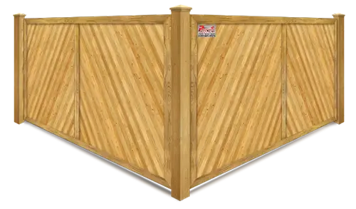 Herringbone Style Wood Privacy Fence - South Jersey Shore