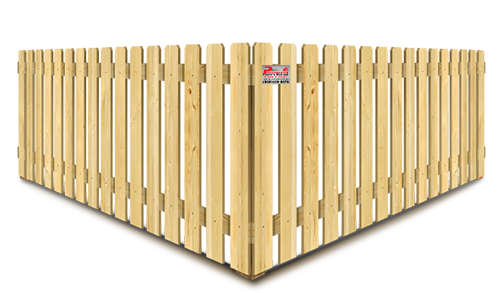 Dog Ear Style Wood Picket Fence - South Jersey Shore