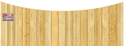 Concave Top Cut - Wood Fence Option