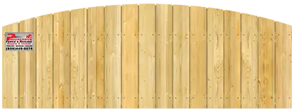 Convex Top Cut - Wood Fence Option