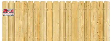 Straight Dog Ear Top - Wood Fence Option