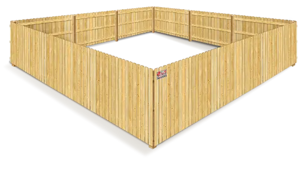 example of a wood fence in South Jersey Shore