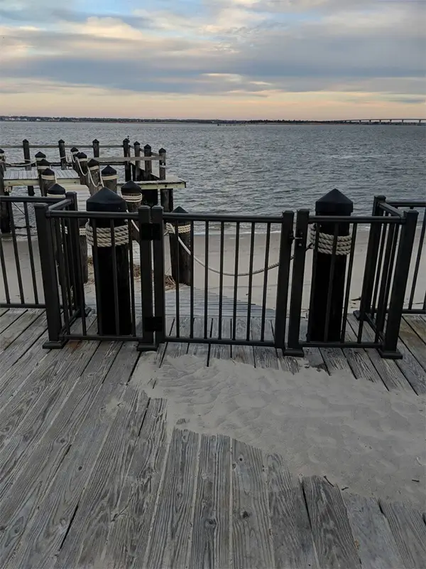 example of an aluminum fence gate in South Jersey Shore