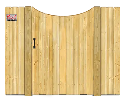 Concave top style gate  - Wood Gate