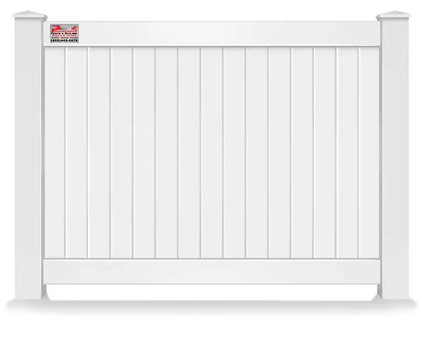 Privacy style vinyl fence gate