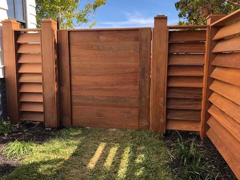 Longport NJ horizontal style wood fence